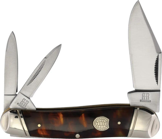 Rough Rider Whittler Knife Imitation Tortoise Shell Handle 3.75in Twin Blades For Collectors by Rough Rider