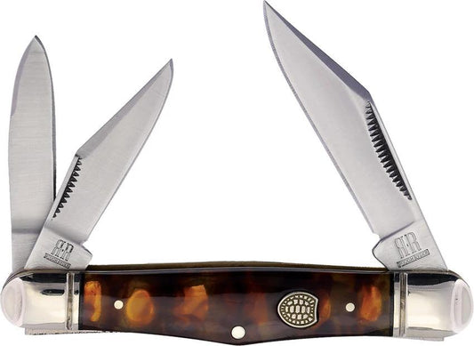 Rough Rider Whittler Knife With Imitation Tortoise Shell Handle Triple Blade Stainless Steel For Collectors by Rough Rider