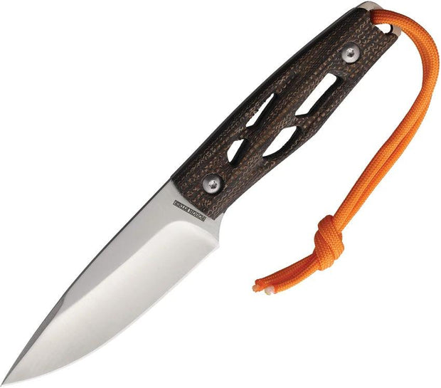 Rough Rider Fixed Blade Knife With Micarta Handle Full Tang 3.75 Inch Satin Blade Rugged Outdoor Survival by Rough Rider