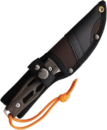 Rough Rider Fixed Blade Knife With Micarta Handle Full Tang 3.75 Inch Satin Blade Rugged Outdoor Survival by Rough Rider