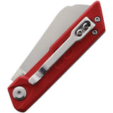 Rough Rider Vibe Slip Joint Knife - Red G10 Handle, Satin Blade, 3in Closed for EDC by Rough Rider