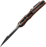 Rough Rider Linerlock Folding Knife Brown Micarta - 3.75in D2 Satin Blade, EDC Pocket Clip by Rough Rider