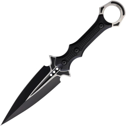 Rough Rider Dagger TDH1033 95GB Full Tang Two Tone Blade With Finger Ring G10 Handle Kydex Sheath Outdoorsmen by Rough Rider