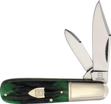 Rough Rider Bluegill Barlow Knife 3.25in Closed Jigged Bone Handle Stainless Clip and Pen Blades For Collectors by Rough Rider