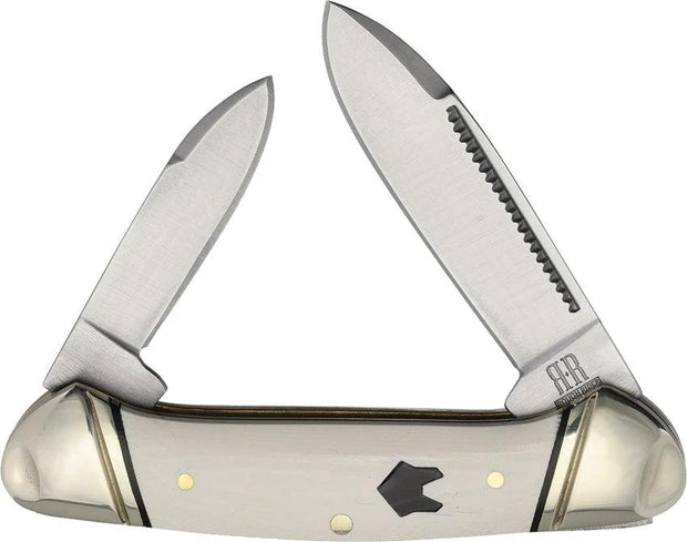 Rough Rider Mini Canoe White Micarta RR2661 KB204 by Rough Rider