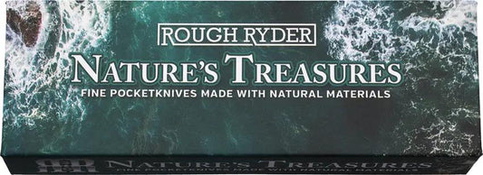 Rough Rider Mini Canoe Knife Abalone Handle 2.63 Inch Closed Mirror Stainless - Dual Blades For Everyday Carry by Rough Rider