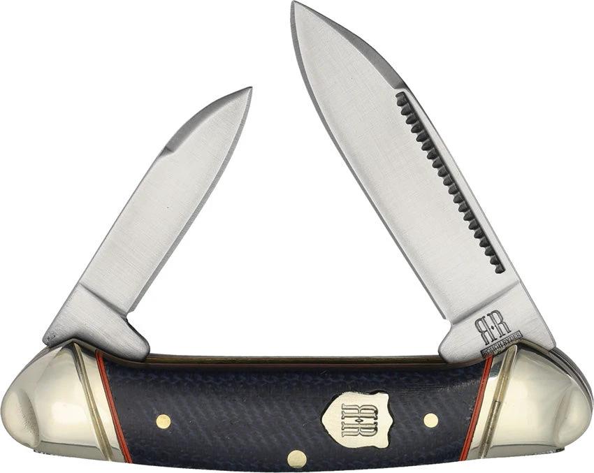 Rough Rider Mini Canoe Blue Denim Micarta RR2664 KB204 by Rough Rider