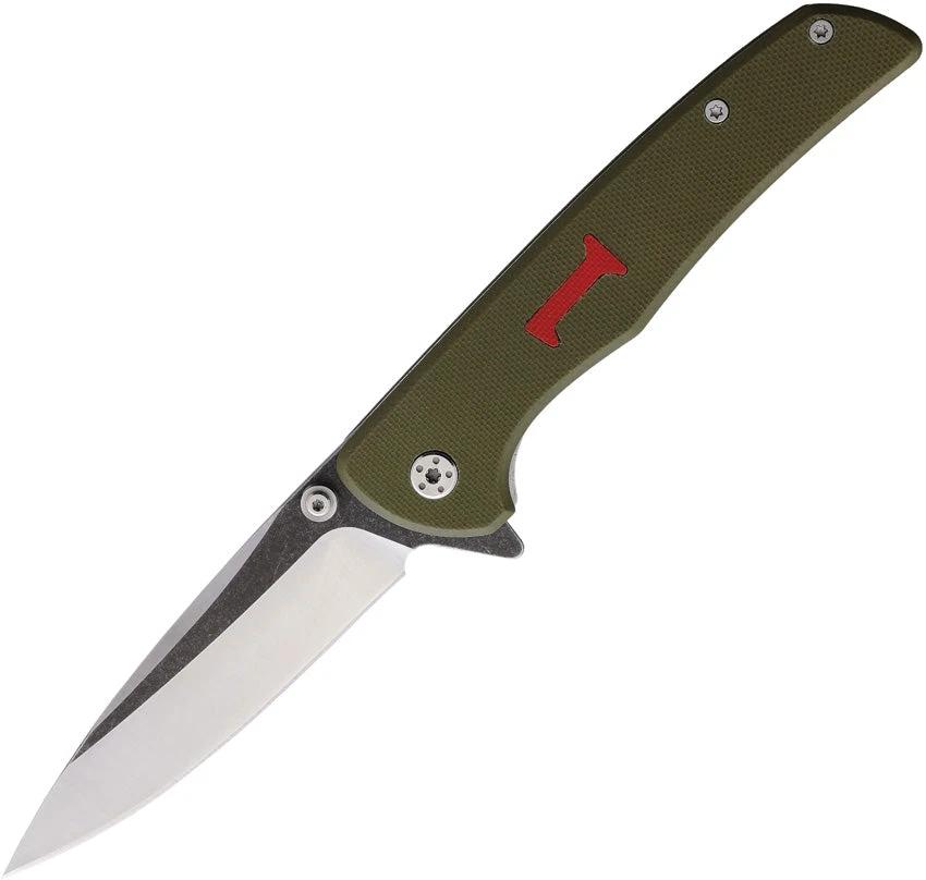 Rough Rider 1st Infantry Linerlock Grn G10 RR2672 23DAV502 by Rough Rider
