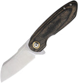 Rough Rider Bullfrog Linerlock Knife Pakkawood Handle Satin Blade 2.75in 4in Closed Clip Extended Tang For Collectors by Rough Rider