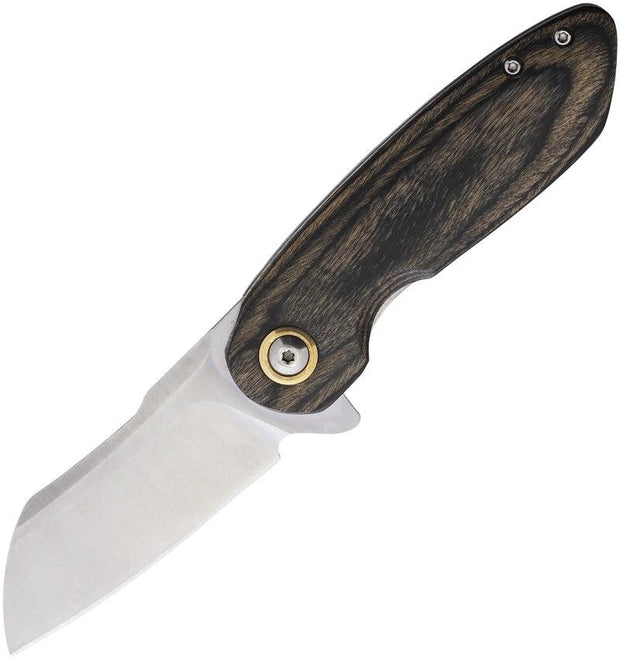 Rough Rider Bullfrog Linerlock Knife Pakkawood Handle Satin Blade 2.75in 4in Closed Clip Extended Tang For Collectors by Rough Rider