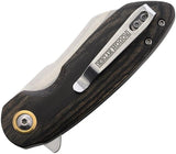 Rough Rider Bullfrog Linerlock Knife Pakkawood Handle Satin Blade 2.75in 4in Closed Clip Extended Tang For Collectors by Rough Rider