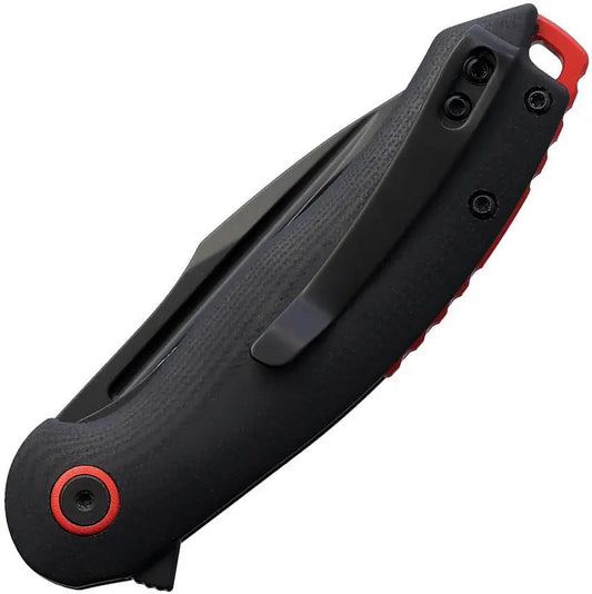 Rough Rider Linerlock Knife - Durable Black Red G10 Handle with Extended Tang for EDC Enthusiasts by Rough Rider
