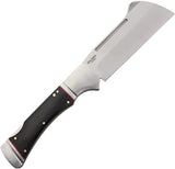 Rough Rider Camp Side Cleaver Lockback Knife - 3.88in Satin Blade, Black Micarta Handle For Campers by Rough Rider