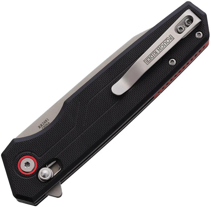 Rough Rider Assisted Opening Crossbar Lock Pocket Knife Bead Blast Stainless Steel Blade G10 EDC by Rough Rider