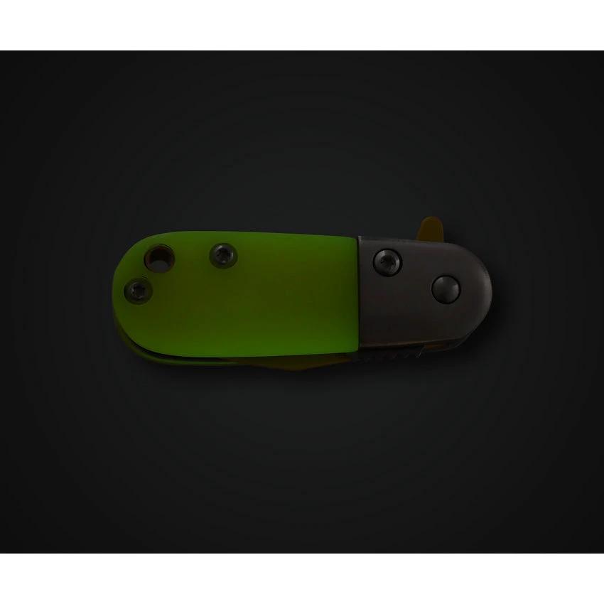 Rough Rider Linerlock Assisted Opening EDC Knife Sour Lemon RR2682 With Yellow Acrylic Handle by Rough Rider