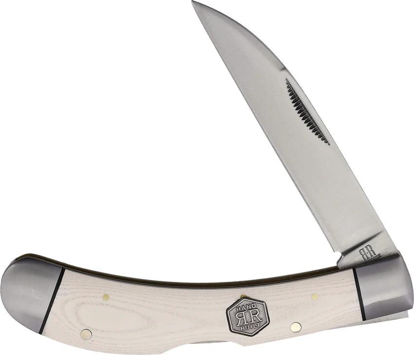 Rough Rider Lockback Knife White Micarta 4 Inch Wharncliffe KA63W RR2712 Premium Outdoor Companion by Rough Rider