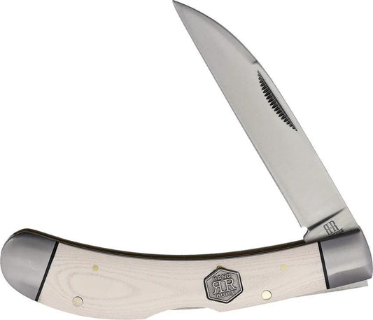 Rough Rider Lockback Knife White Micarta 4 Inch Wharncliffe KA63W RR2712 Premium Outdoor Companion by Rough Rider