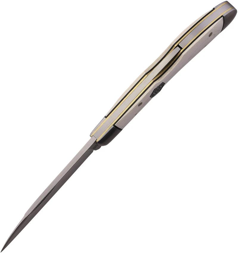 Rough Rider Lockback Knife White Micarta 4 Inch Wharncliffe KA63W RR2712 Premium Outdoor Companion by Rough Rider