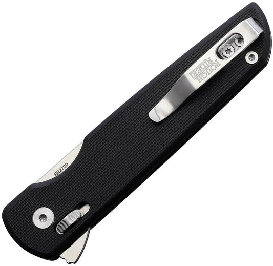 Rough Rider Slide Lock Knife RR2720 Black G10 3in D2 Satin Blade for EDC Enthusiasts by Rough Rider