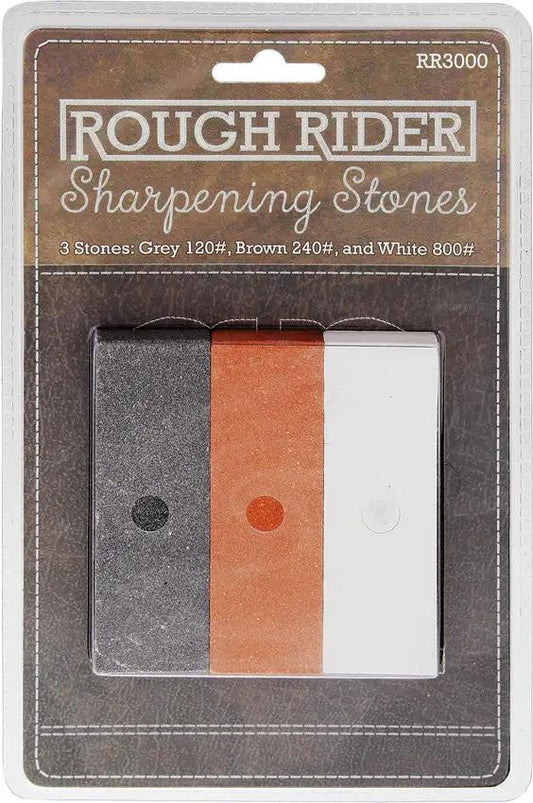 Rough Ryder Sharpening Stone Set 3pc RR3000 by Rough Ryder