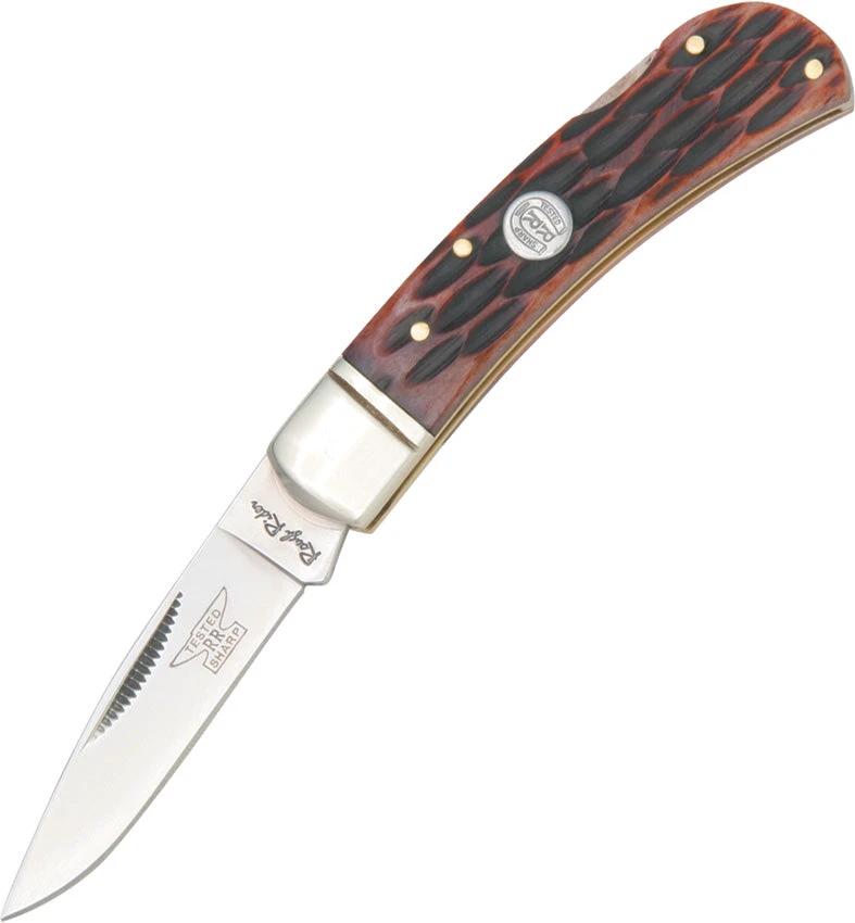 Rough Rider Lockback Amber Bone KA05 by Rough Rider