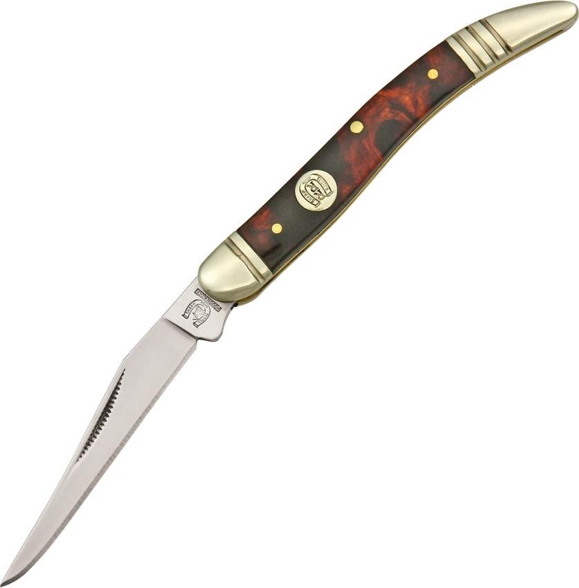 Rough Rider Baby Toothpick Knife 3 Inch Stainless Clip Blade Imitation Tortoise Shell Handle For Collectors Boxed by Rough Rider