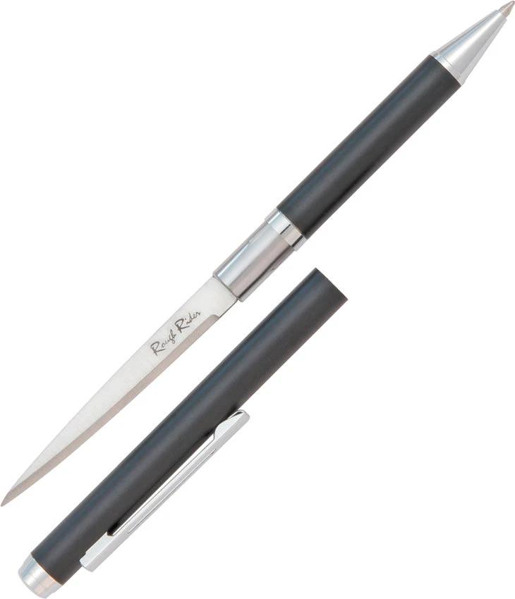 Rough Rider Ink Pen Knife Black 5.5 Inch Pen With 2.25 Inch Stainless Blade For EDC Enthusiasts by Rough Rider