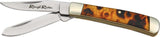 Rough Rider Tiny Trapper Imitation Tort Pocket Knife 2 Inch Closed With Stainless Clip And Spey Blades EDC by Rough Rider