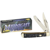 Rough Rider Trapper Knife Midnight KB201 With Stainless Clip And Spey Blades Midnight Swirl Handle For Collectors by Rough Rider