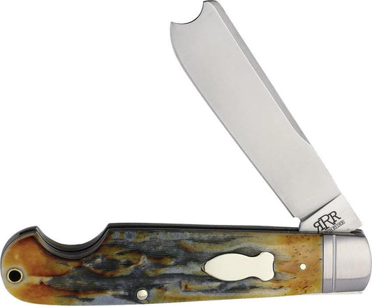 Rough Ryder Reserve One Arm Razor D2 Stag Bone RRR001CB by Rough Ryder Reserve