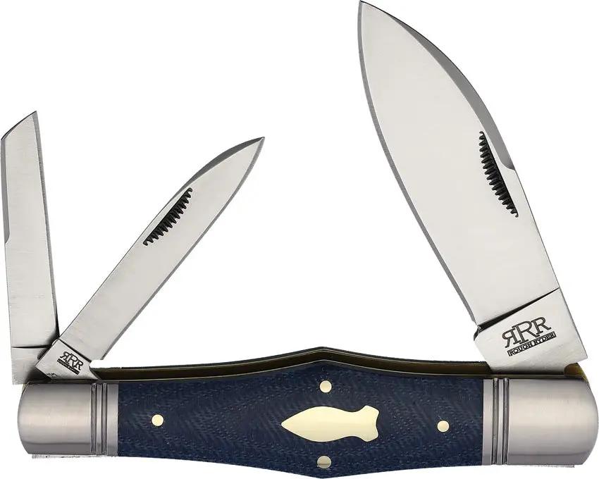 Rough Ryder Reserve Swell Center Whittler D2 Blue RRR003 / PK3083 BLUE by Rough Ryder Reserve