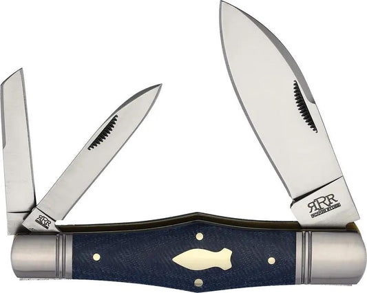 Rough Ryder Reserve Swell Center Whittler D2 Blue RRR003 / PK3083 BLUE by Rough Ryder Reserve