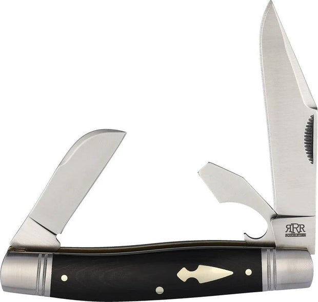 Rough Ryder Reserve Common Stock D2 Black Micarta RRR008 COMMON STOCK by Rough Ryder Reserve