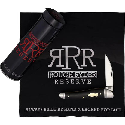 Rough Ryder Reserve Quillckiffe Folder - Satin Finish Stainless Wharncliffe Blade With Black Micarta Handle by Rough Ryder Reserve