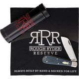 Rough Ryder Reserve Patriarch Folder - 4 Inch D2 Satin Sheepsfoot Blade Denim Micarta Handle by Rough Ryder Reserve