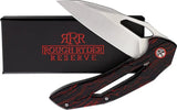 Rough Ryder Reserve Linerlock Knife - D2 Satin Blade With G10 Handle Extended Tang Thumb Pull by Rough Ryder Reserve
