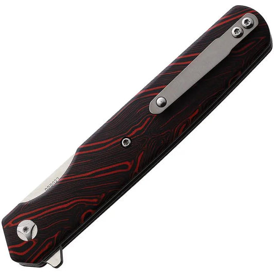 Rough Ryder Reserve Linerlock Assisted Opening Knife D2 Tanto Blade With Black Red G10 Handle by Rough Ryder Reserve