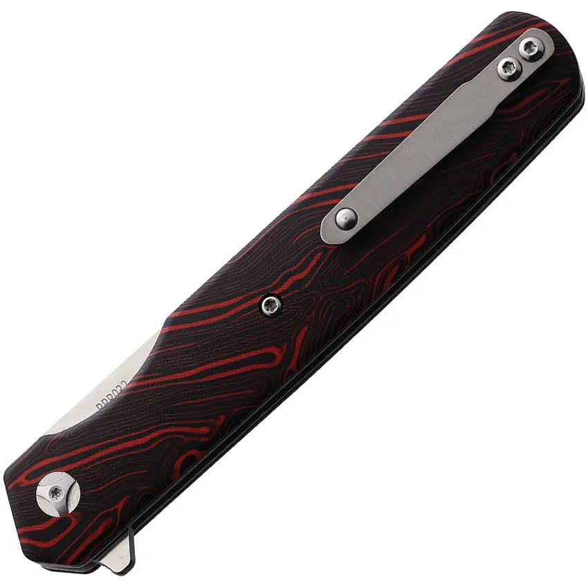 Rough Ryder Reserve Linerlock Assisted Opening Knife D2 Tanto Blade With Black Red G10 Handle by Rough Ryder Reserve