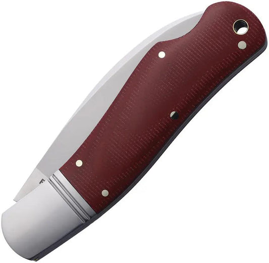 Rough Ryder Reserve Shapeshifter Red Micarta - D2 Satin Blade, 4.5 Inch Closed, Red Canvas Micarta Handle by Rough Ryder Reserve