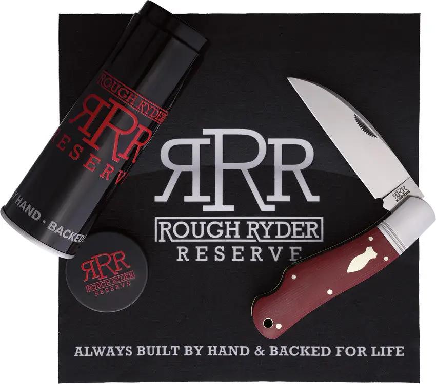 Rough Ryder Reserve Shapeshifter Red Micarta - D2 Satin Blade, 4.5 Inch Closed, Red Canvas Micarta Handle by Rough Ryder Reserve