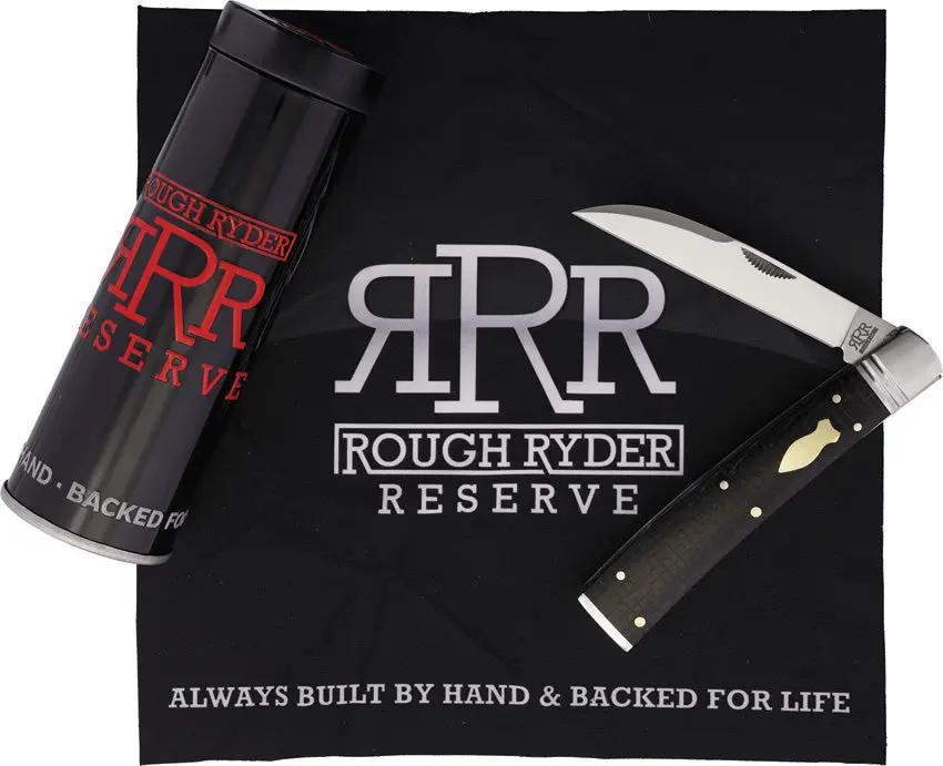 Rough Ryder Reserve Whiskey Bent Folder - 4.5 Inch Closed, D2 Satin Spear Blade, Burlap Micarta Handle by Rough Ryder Reserve