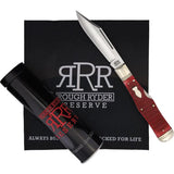Rough Ryder Reserve Large Coke Bottle Knife - Red Jigged Bone Handle D2 Satin Skinner Blade by Rough Ryder Reserve