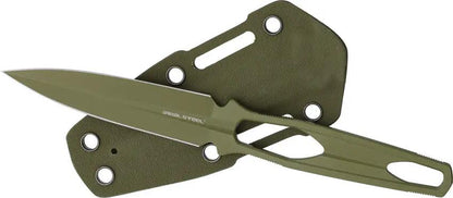 Real Steel Astral Dagger Green 3505G - One Piece Dagger With Integrated Finger Ring For EDC Enthusiasts by Real Steel