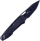Real Steel Bullet Framelock 5221B EDC Knife - S35VN Modified Tanto Blade With Black Titanium G10 Inlay by Real Steel