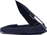 Real Steel Bullet Framelock 5221B EDC Knife - S35VN Modified Tanto Blade With Black Titanium G10 Inlay by Real Steel