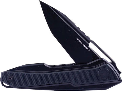 Real Steel Bullet Framelock 5221B EDC Knife - S35VN Modified Tanto Blade With Black Titanium G10 Inlay by Real Steel