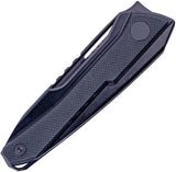 Real Steel Bullet Framelock 5221B EDC Knife - S35VN Modified Tanto Blade With Black Titanium G10 Inlay by Real Steel