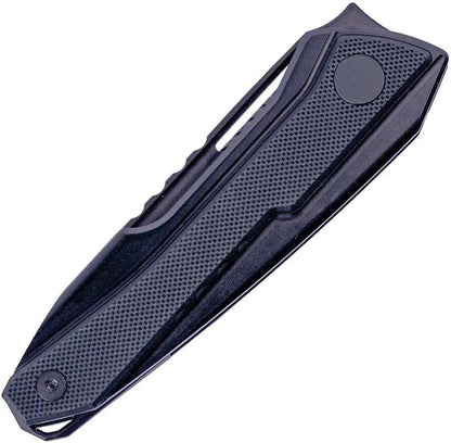 Real Steel Bullet Framelock 5221B EDC Knife - S35VN Modified Tanto Blade With Black Titanium G10 Inlay by Real Steel