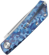 Real Steel Luna TC Slip Joint Knife - Blue Camo Titanium Handle Perfect For Everyday Carry Enthusiasts by Real Steel