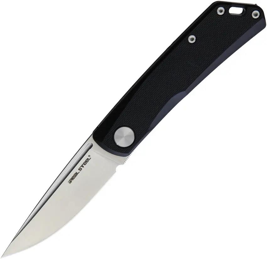 Real Steel Luna Lite Slip Joint Knife With D2 Blade Black G10 EDC Ready For Everyday Carry by Real Steel